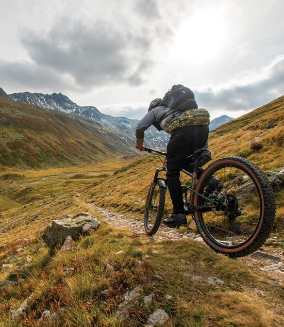 Paysage de montagne et vélo